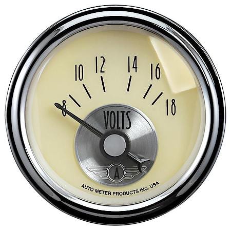 Gauge; Voltmeter; 2 1/16"; 18V; Electric; Prestige Antique Ivory