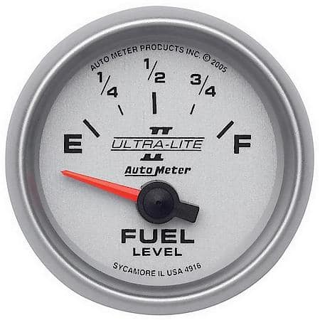 Gauge; Fuel Level; 2 1/16"; 240Oe To 33Of; Electric; Ultra-Lite II
