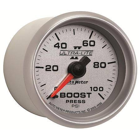Gauge; Boost; 2 1/16"; 100 PSI; Mechanical; Ultra-Lite II