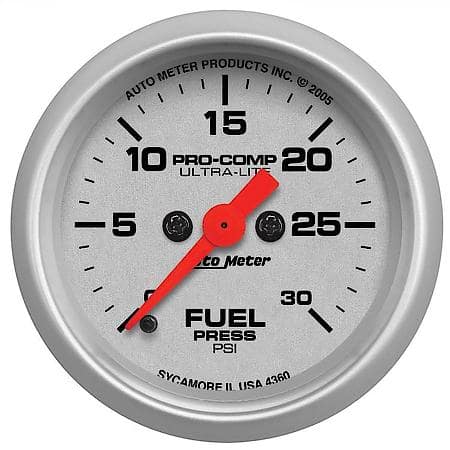 Gauge; Fuel Pressure; 2 1/16"; 30 PSI; Digital Stepper Motor; Ultra-Lite