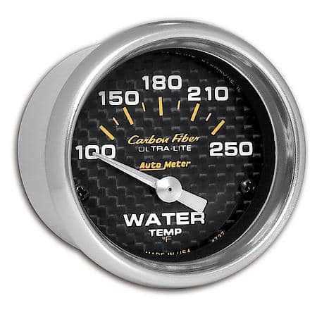 Gauge; Water Temperature; 2 1/16"; 100-250 Deg. F; Electric; Carbon Fiber