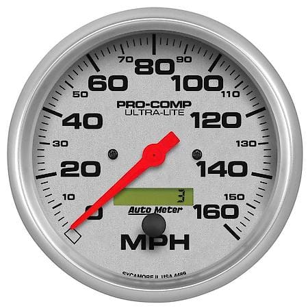 Gauge; Speedo; 5"; 160MPH; Electrical Program With LCD ODO; Ultra-Lite