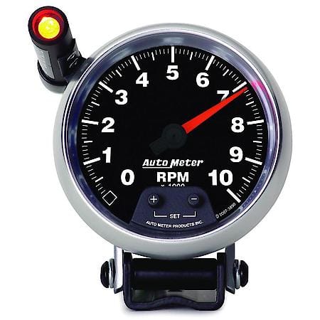Gauge; Tachometer; 3 3/4"; 10K RPM; Pedestal With Ext. Quick-Lite; Gs