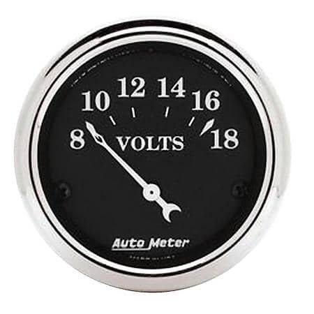 Gauge; Voltmeter; 2 1/16"; 18V; Electric; Old Tyme Black