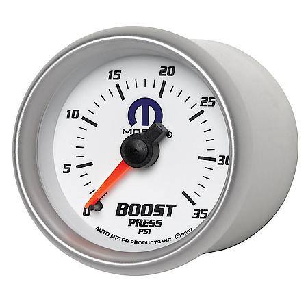 Gauge; Boost; 2 1/16"; 35 PSI; Mechanical; White; Mopar