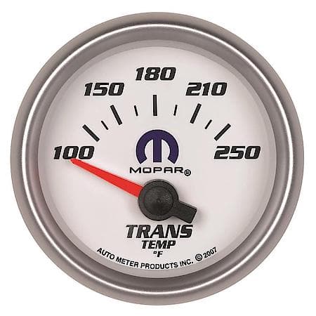 Gauge, Transmission Temperature, 2 1/16", 100-250  Deg. F, Electric, White, Mopar