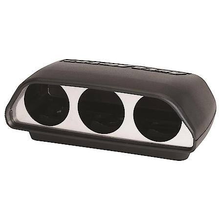 Gauge Mount; Universal Dash Top; Triple; 2 1/16"; Black