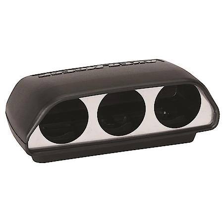 Gauge Mount; Universal Dash Top; Triple; 2 1/16"; Black