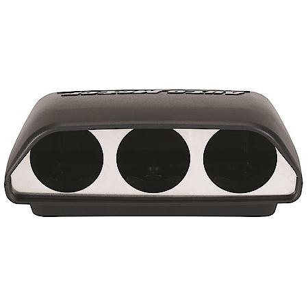 Gauge Mount; Universal Dash Top; Triple; 2 1/16"; Black