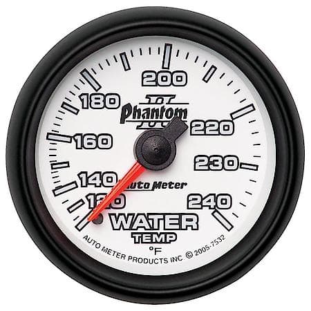 Gauge; Water Temperature; 2 1/16"; 120-240 Deg. F; Mechanical; Phantom II