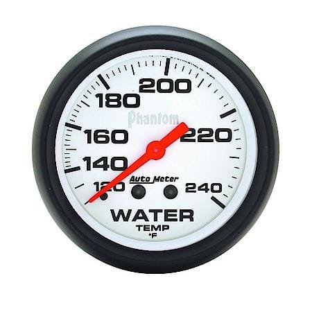 Gauge; Water Temperature; 2 5/8"; 120-240 Deg. F; Mechanical; Phantom