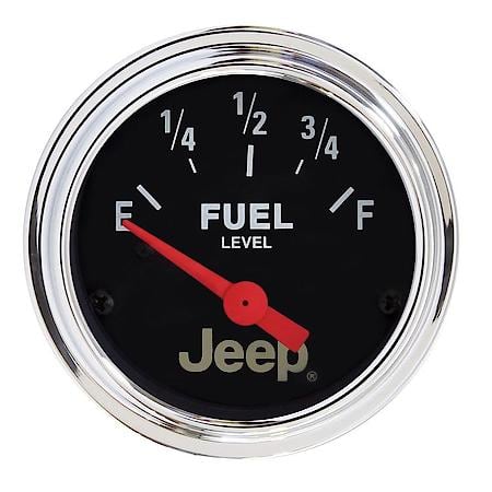 Gauge; Fuel Level; 2 1/16"; 0Oe To 90Of; Electric; Jeep