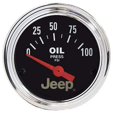 Gauge; Oil Press; 2 1/16"; 100 PSI; Electric; Jeep