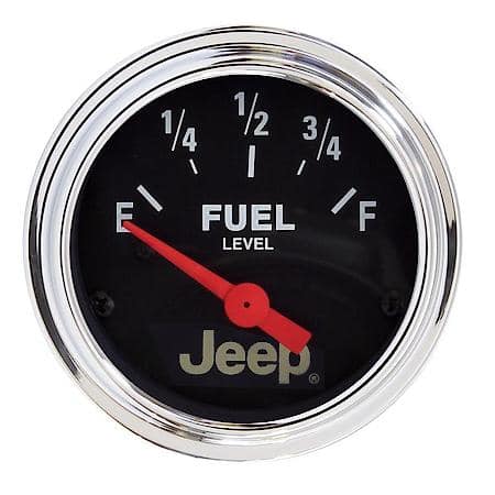 Gauge; Fuel Level; 2 1/16"; 73Oe To 10Of; Electric; Jeep