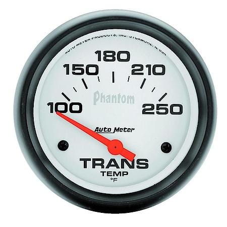 Gauge, Transmission Temperature, 2 5/8", 100-250  Deg. F, Electric, Phantom