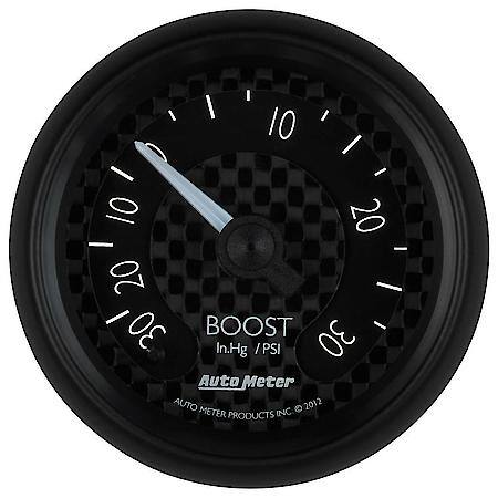 Gauge; Vac/Boost; 2 1/16"; 30Inhg-30 PSI; Mechanical; GT