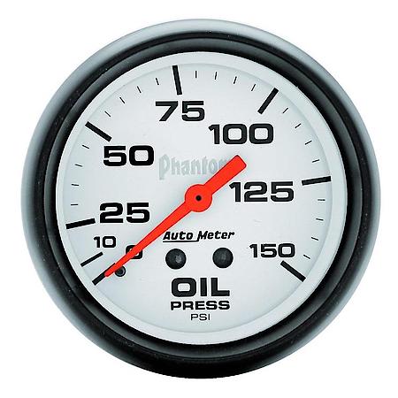 Gauge, Oil Pressure, 2 5/8", 150 PSI, Mechanical, Phantom
