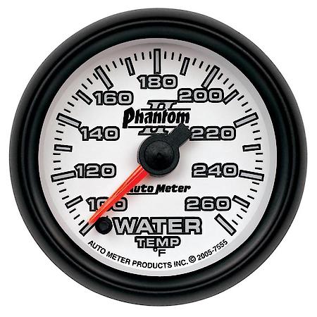 Gauge, Water Temp, 2 1/16", 100-260  Deg. F, Digital Stepper Motor, Phantom II