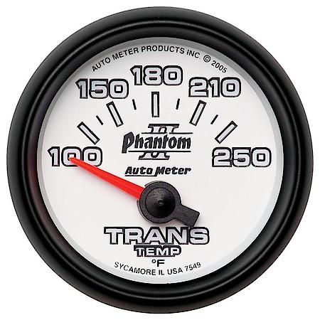Gauge; Transmission Temperature; 2 1/16"; 100-250 Deg. F; Electric; Phantom II