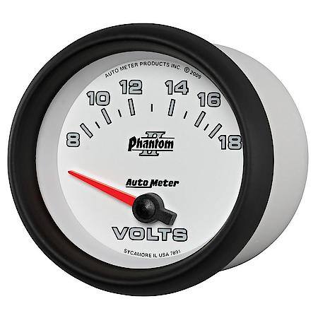Gauge; Voltmeter; 2 5/8"; 18V; Electric; Phantom II