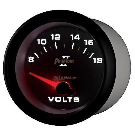 Gauge; Voltmeter; 2 5/8"; 18V; Electric; Phantom II