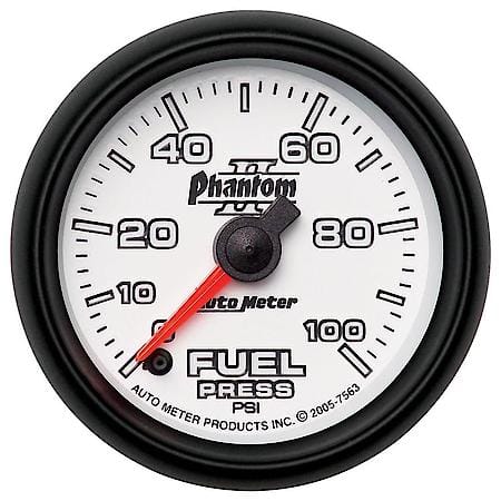 Gauge; Fuel Pressure; 2 1/16"; 100 PSI; Digital Stepper Motor; Phantom II