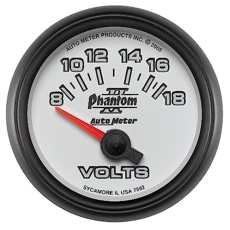 Gauge; Voltmeter; 2 1/16"; 18V; Electric; Phantom II