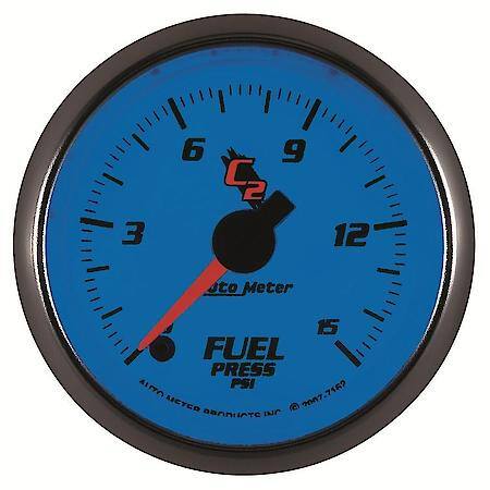 Gauge; Fuel Pressure; 2 1/16"; 15 PSI; Digital Stepper Motor; C2
