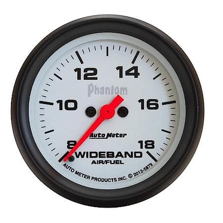 Gauge; Air/Fuel Ratio-Wideband; Analog; 2 5/8"; 8 1-18 1; Stepper Motor; Phantom