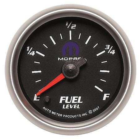 Gauge; Fuel Level; 2 1/16"; 0-280O Programmable; Black; Mopar