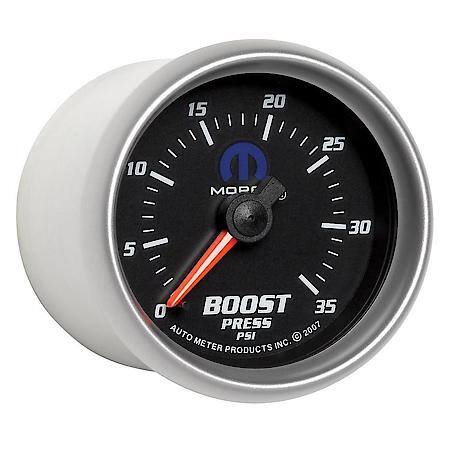 Gauge; Boost; 2 1/16"; 35 PSI; Mechanical; Black; Mopar