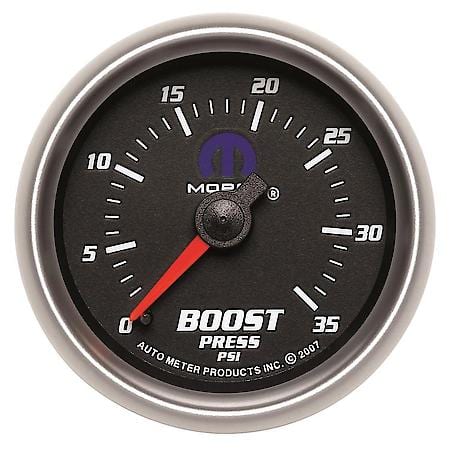 Gauge; Boost; 2 1/16"; 35 PSI; Mechanical; Black; Mopar