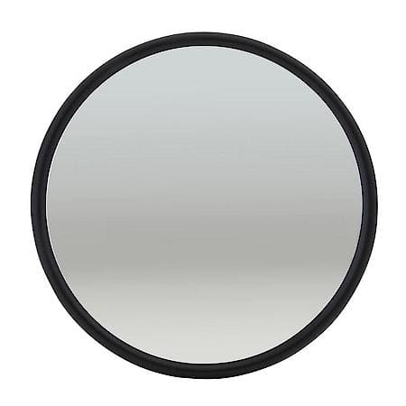 Round Convex Mirror with Offset Ball Stud - 8", Stainless Steel