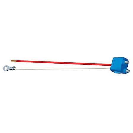 Two-Wire Plug-In Pigtail For Female Pin Lights, 11 1/2" Long, Chassis Ground, Straight