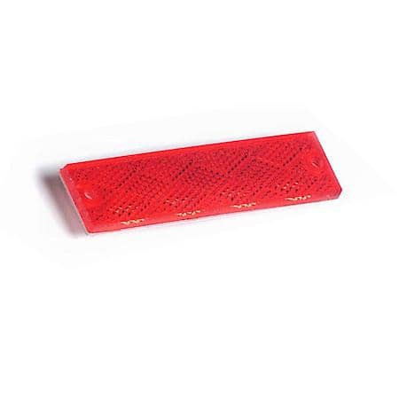 Mini Stick On / Screw Mount Rectangular Reflectors, Red