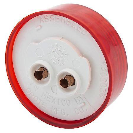Clearance Marker Lamp, 2", Red, Sealed, with Optic Lens