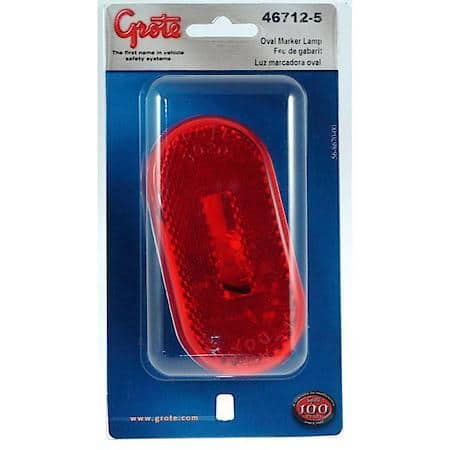Single Bulb Oval Clearance Marker Lights, Built in Reflector