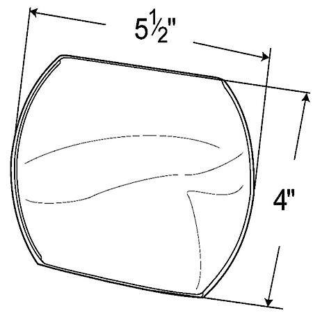 Stick On Convex Mirror 4" x 5 1/2"