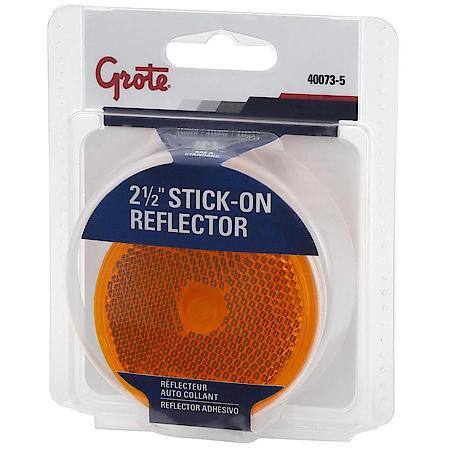 Round Stick-On Reflector - 2.5", Amber