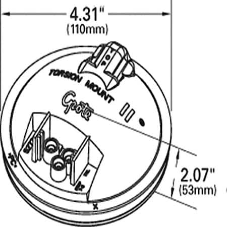 Economy Stop Tail Turn Light - 4", Red