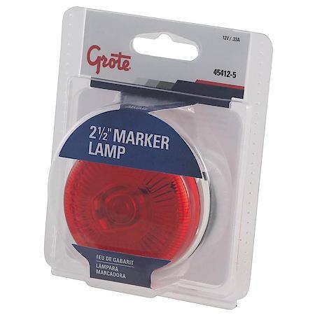 Surface Mount Single Bulb Clearance Marker Light, 2-1/2", Red