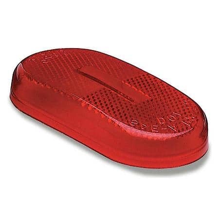 Clearance Marker Replacement Lens, Two Bulb Oval, Red
