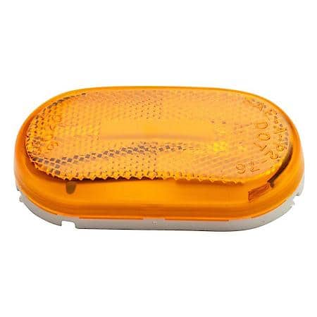 Single-Bulb Oval Clearance Marker Light, Built-in Reflector, Yellow