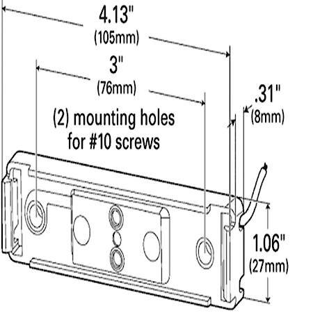 Low Profile Mounting Bracket, Gray