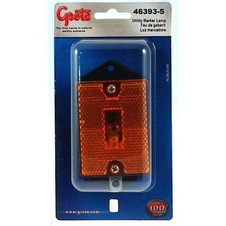 Clearance Marker Lamp, Yellow, Rectangular, 1 Bulb, with Reflector
