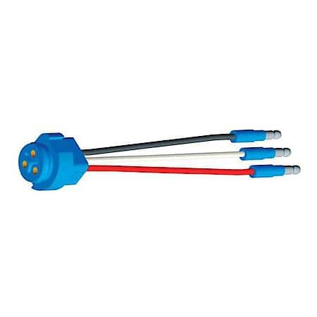 Stop Tail Turn Three-Wire Plug-In Pigtail For Male Pin Lights, 6" Long, Ground Return