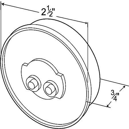 Round Clearance Marker Light, 2-1/2", Optic Lens, Amber
