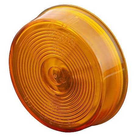 Round Clearance Marker Light, 2-1/2", Optic Lens, 12V
