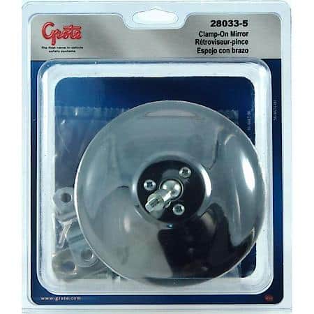 Round Clamp-On Spot Mirror with Arm Assembly - 5"