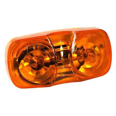 Two Bulb Square Corner Clearance Marker Lights, Duramold